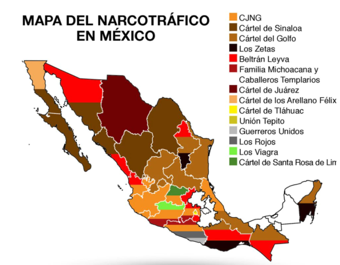El mapa del narcotráfico en México 2021 SOBRE LA MESA MX