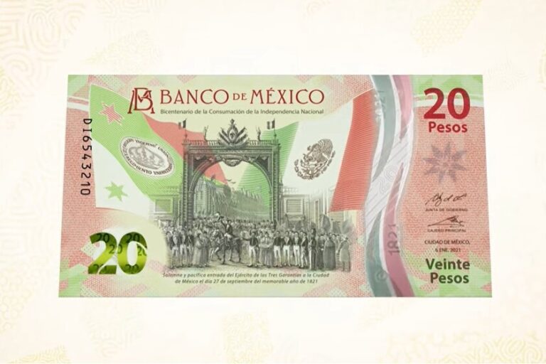 Así luce el nuevo billete de 20 pesos emitido por el Banco de México
